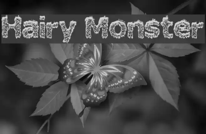 Hairy Monster Font examples