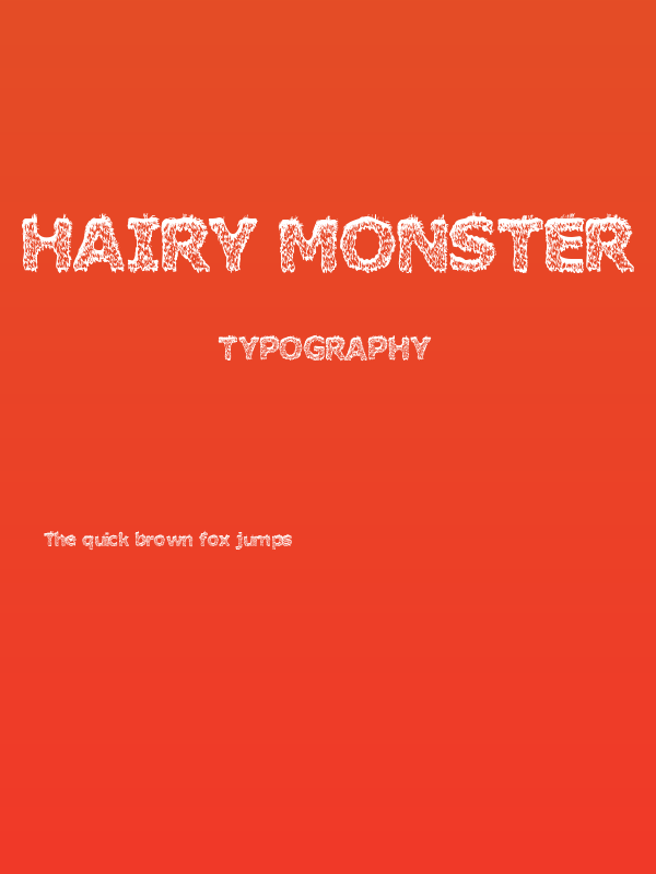 Hairy Monster Poster