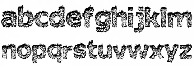 Hairy Monster फ़ॉन्ट लोअरकेस