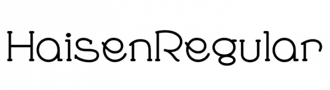 Haisen Regular  font caratteri gratis