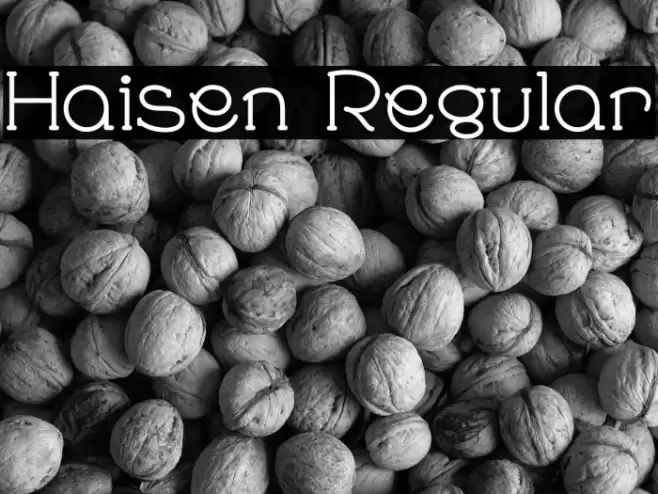 Haisen Regular フォント examples