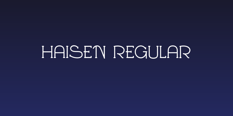 Haisen Regular Social Header