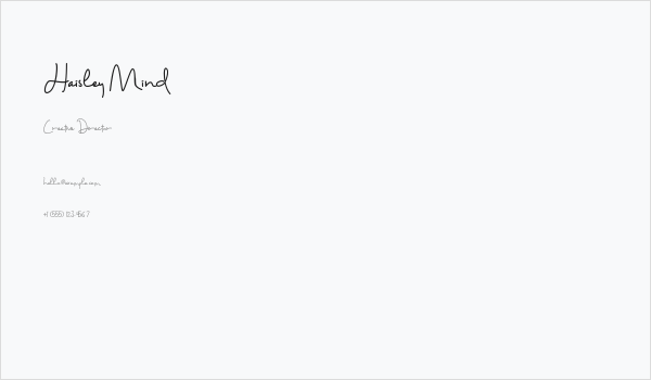 Haisley Mind Business Card