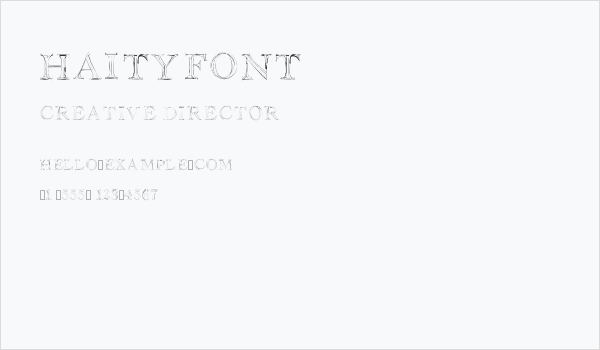 Haityfont Business Card