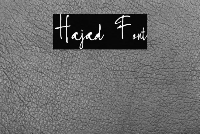 Hajad Font examples