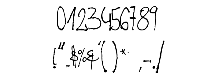 Hajduczek, Leszek's hand Font OTHER CHARS