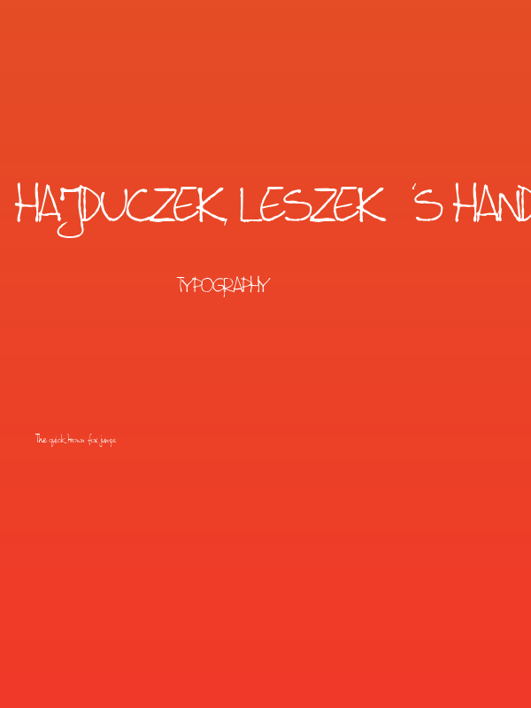 Hajduczek, Leszek's hand Poster