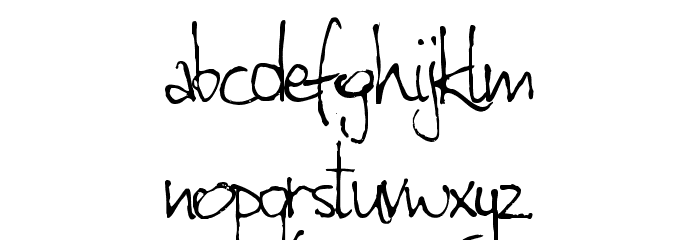 Hajduczek, Leszek's hand Font LOWERCASE
