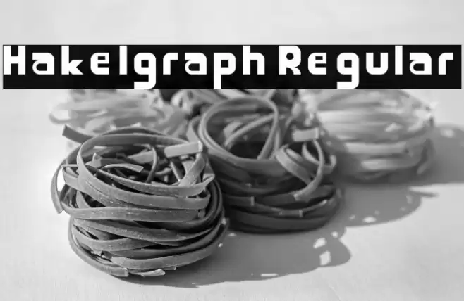 Hakelgraph Regular Font examples