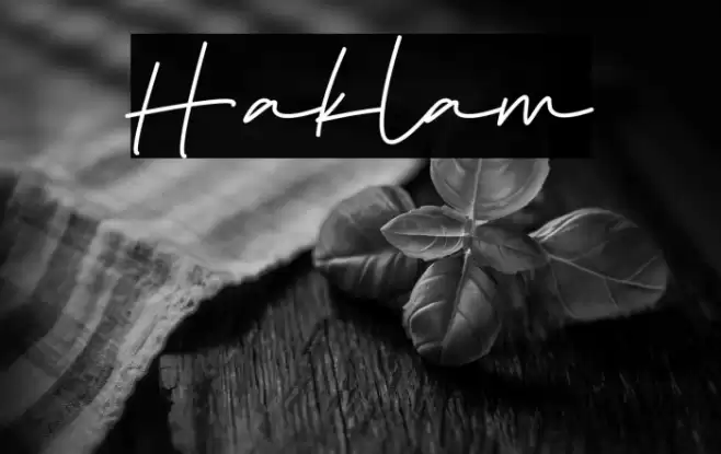 Haklam Font examples