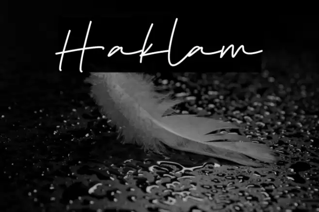 Haklam Font examples