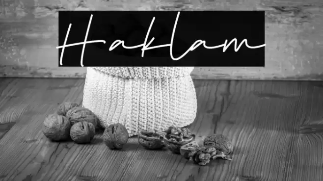 Haklam Font examples