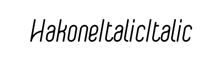 Hakone Italic Italic  Frei Schriftart Herunterladen