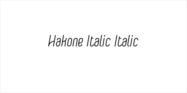 Hakone Italic Italic Logo