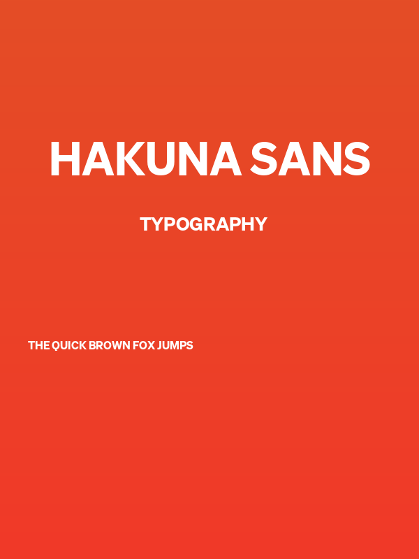 Hakuna Sans Poster