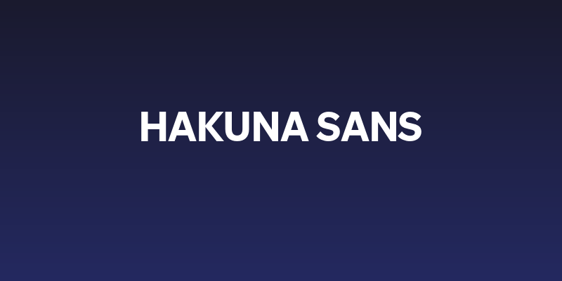 Hakuna Sans Social Header