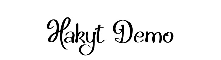 Hakyt Demo  Frei Schriftart Herunterladen