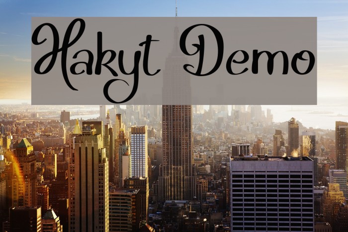 Hakyt Demo Font examples