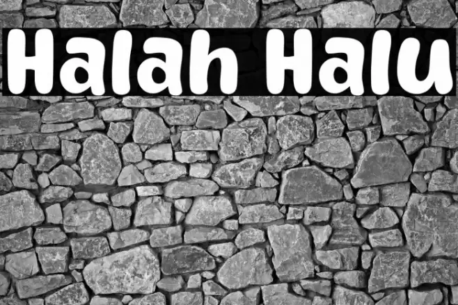 Halah Halu フォント examples