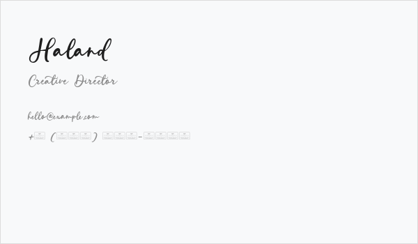 Haland Business Card