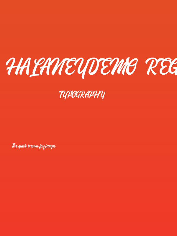 HalaneyDemo-Regular Poster