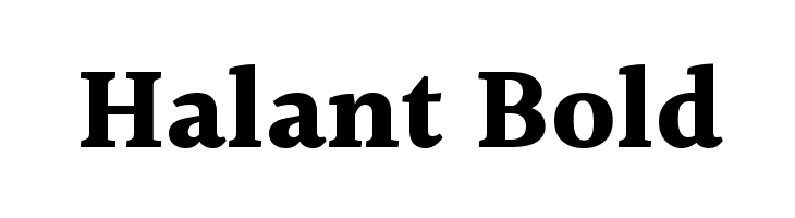 Halant Bold Font