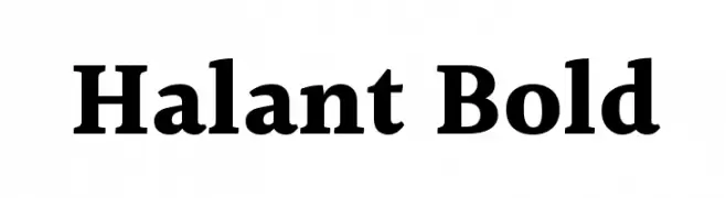 Halant Bold  font caratteri gratis