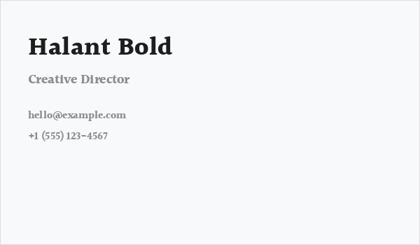 Halant Bold Business Card