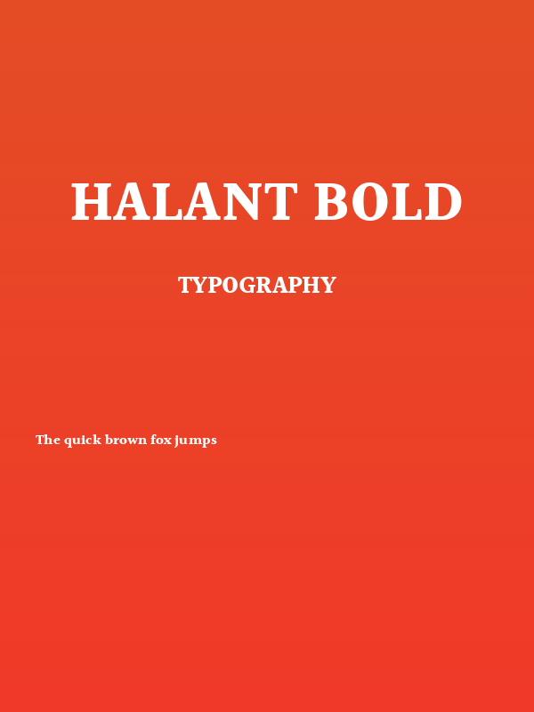 Halant Bold Poster