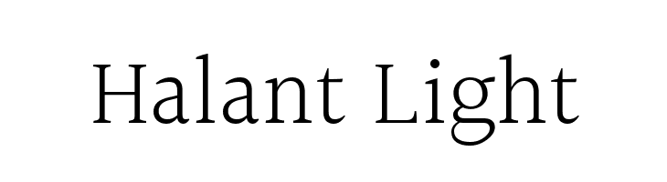 Halant Light Font