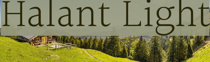 Halant Light Font examples