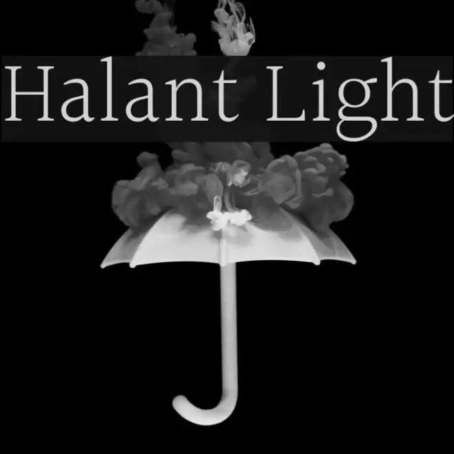 Halant Light Font examples