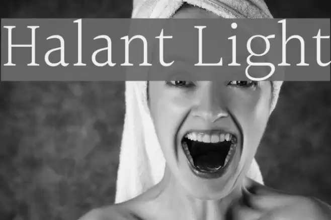 Halant Light Font examples
