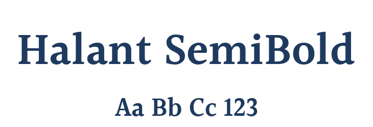 Halant SemiBold Font Preview