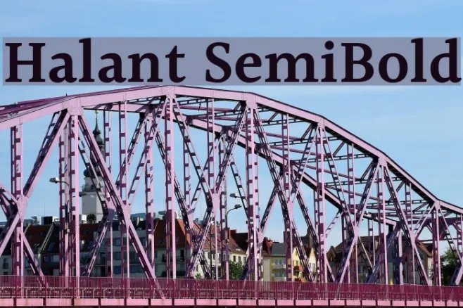 Halant SemiBold Example 1