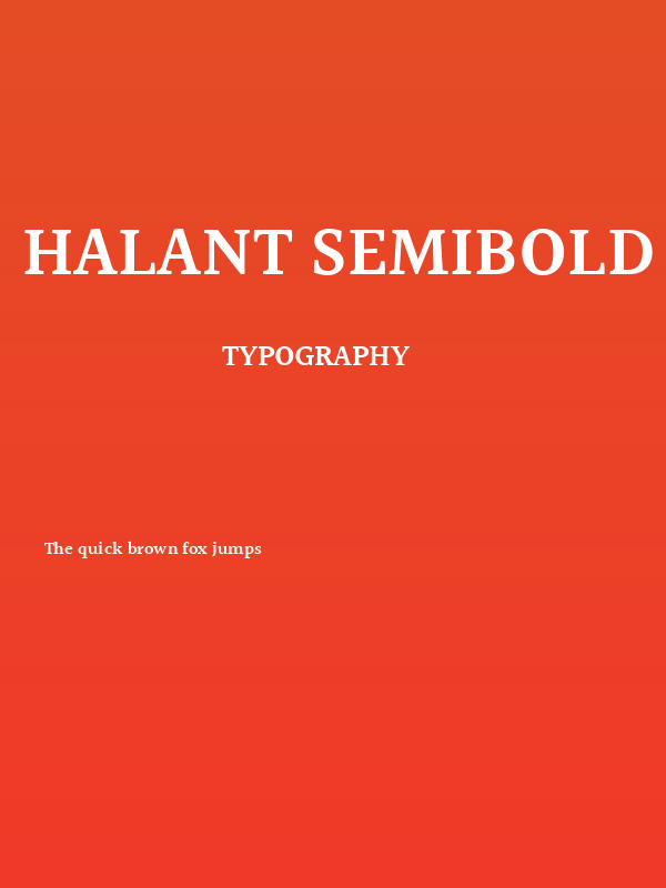 Halant SemiBold Poster