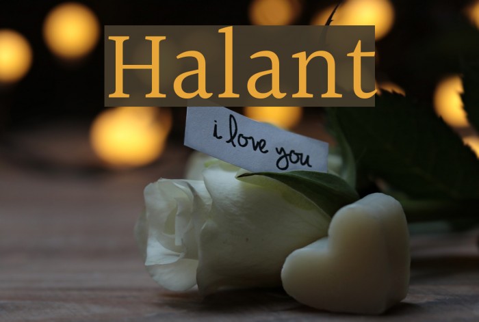 Halant Font examples