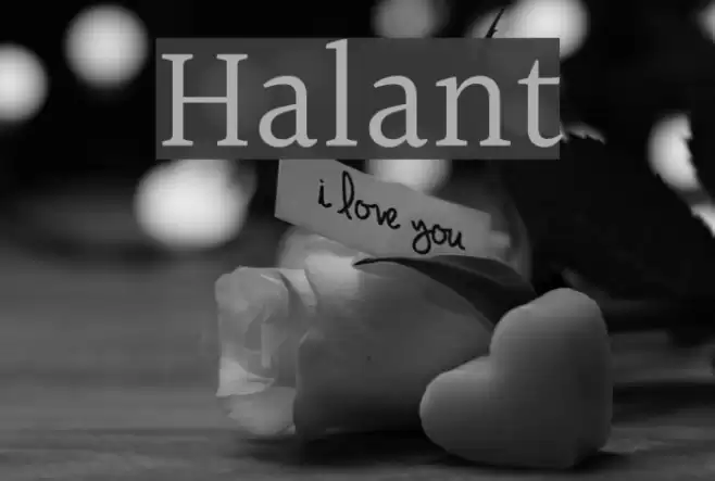 Halant Schriftart examples