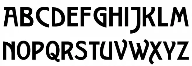 HalbfetteSecession Шрифта ВЕРХНИЙ