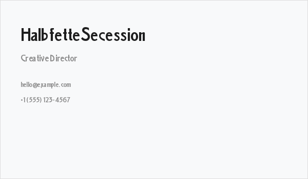 HalbfetteSecession Business Card