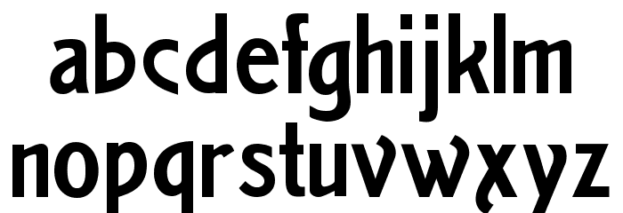 HalbfetteSecession Font LOWERCASE