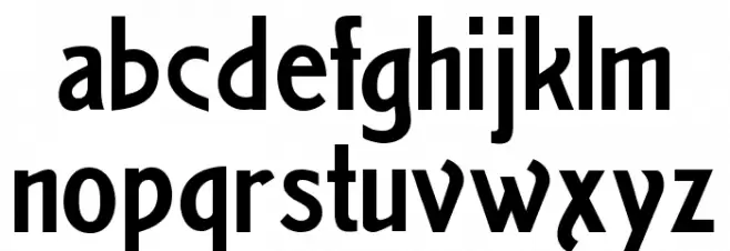 HalbfetteSecession Schriftart Kleinbuchstaben