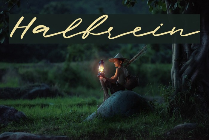Halbrein Font examples