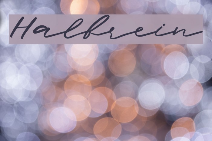 Halbrein Font examples