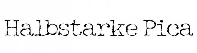 Halbstarke Pica  font caratteri gratis