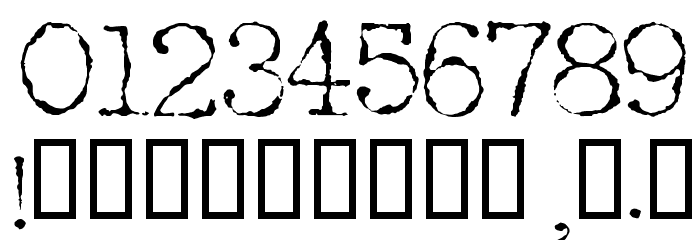 Halbstarke Pica Font OTHER CHARS