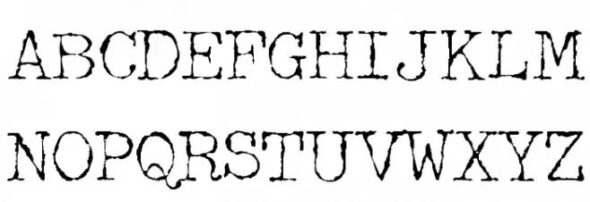 Halbstarke Pica Schriftart Groß