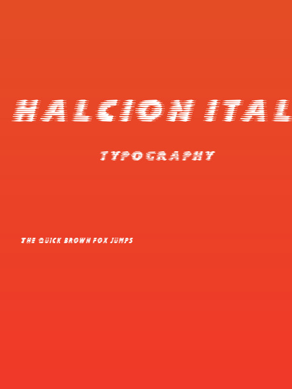 Halcion Italic Poster