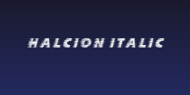 Halcion Italic Social Header