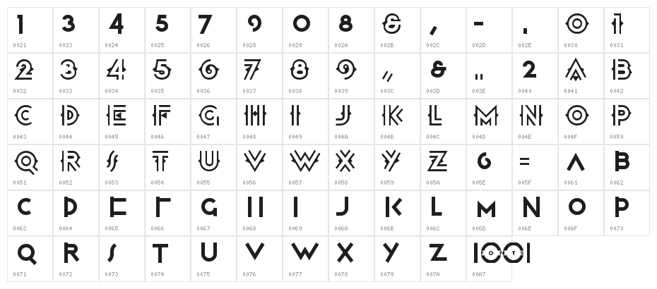 HalcyonDaysNF Character Map